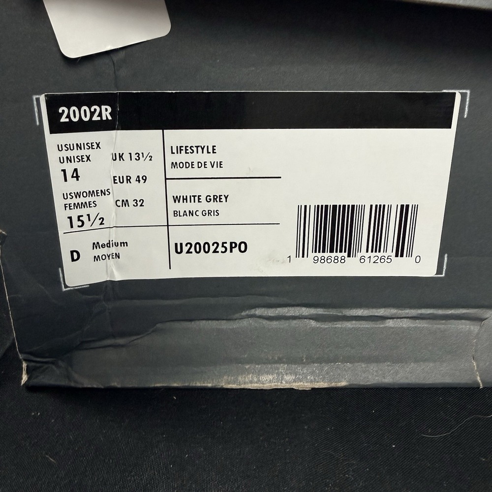 New Balance 2002R Men's Size 14 Womens 15.5 Shoes White Grey Sneakers U20025PO - Picture 5 of 8